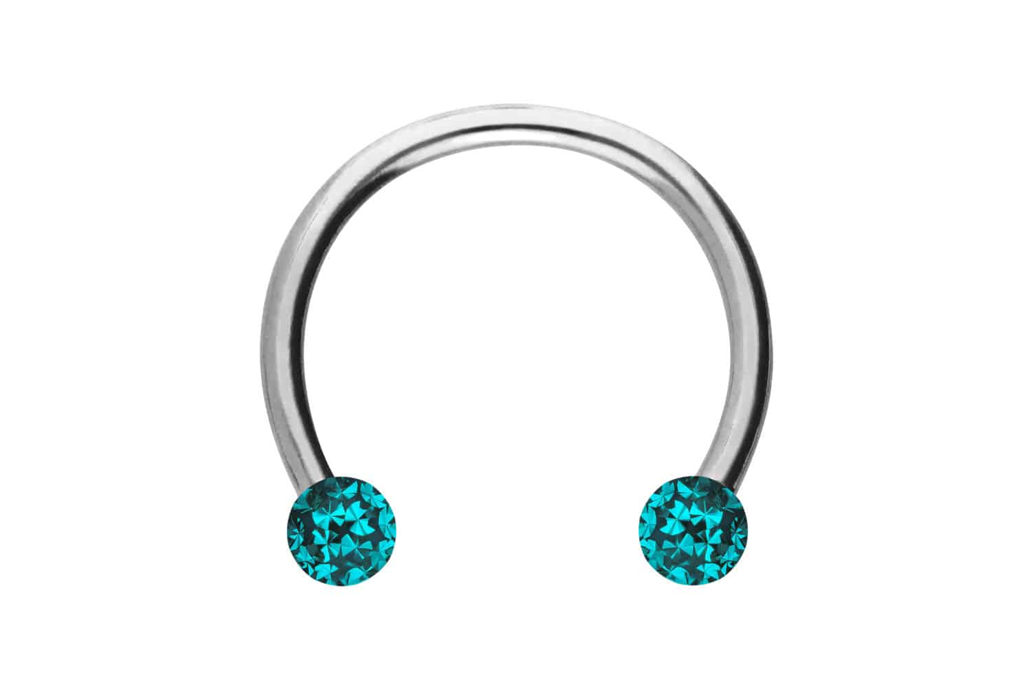 Titan Hufeisenring Piercing EPOXY-KUGELN